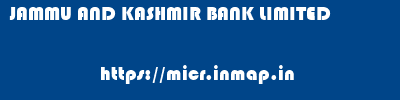 JAMMU AND KASHMIR BANK LIMITED       micr code
